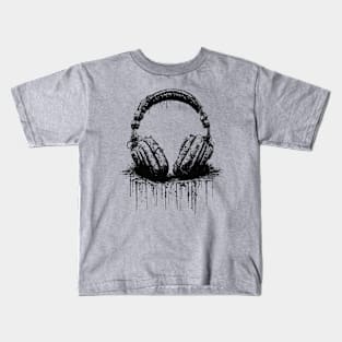 Engraving Design Headphone Kids T-Shirt